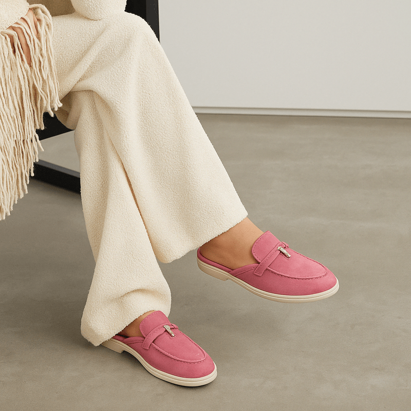Emary Mules Woman – Slip-on Mules with Buckle Detail & Chic Comfort Without Heel