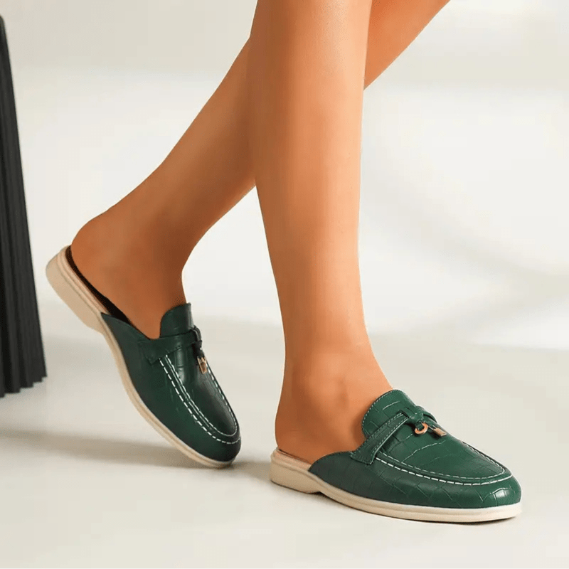 Lydia Slip-On Women's Mules – Backless Mules with Chic Buckle & Comfortable Sole