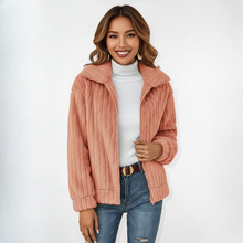 May Long Fleece Vest Women – Elegant and Warm Cardigan with Zip and Pockets
