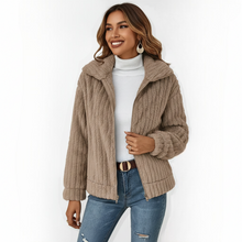 May Long Fleece Vest Women – Elegant and Warm Cardigan with Zip and Pockets
