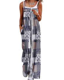 Maya Women's Jumpsuit – Summer Cotton Overalls Loose Fit, Wide-Leg Bohemian Pants with Pockets