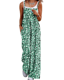 Maya Women's Jumpsuit – Summer Cotton Overalls Loose Fit, Wide-Leg Bohemian Pants with Pockets