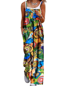 Maya Women's Jumpsuit – Summer Cotton Overalls Loose Fit, Wide-Leg Bohemian Pants with Pockets