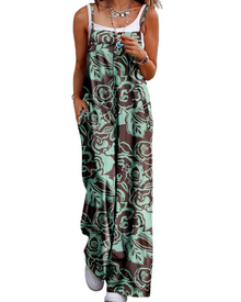 Maya Women's Jumpsuit – Summer Cotton Overalls Loose Fit, Wide-Leg Bohemian Pants with Pockets