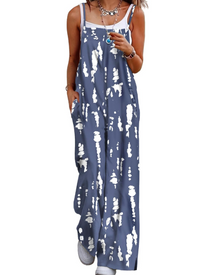Maya Women's Jumpsuit – Summer Cotton Overalls Loose Fit, Wide-Leg Bohemian Pants with Pockets