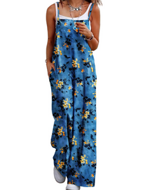 Maya Women's Jumpsuit – Summer Cotton Overalls Loose Fit, Wide-Leg Bohemian Pants with Pockets