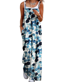 Maya Women's Jumpsuit – Summer Cotton Overalls Loose Fit, Wide-Leg Bohemian Pants with Pockets