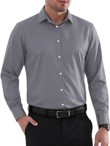 Louie Men's Shirt – Wrinkle-Free Regular Fit Shirt, Reinforced Collar & Long Sleeves