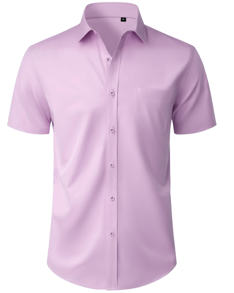 Thomas Men's Shirt – Short Sleeve Wrinkle-Free Shirt, Regular Fit & Pocket