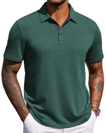 Maxime Men's Polo – Short Sleeve Breathable Polo, Elegant Golf & Casual Style