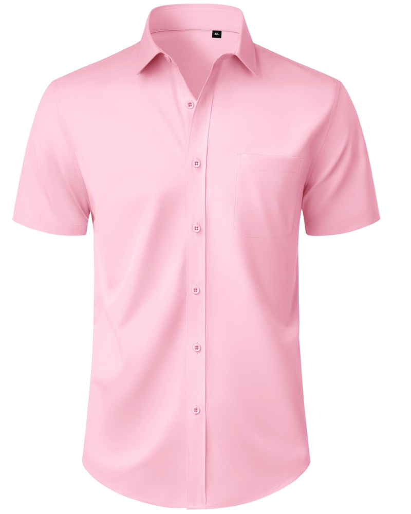 Thomas Men's Shirt – Short Sleeve Wrinkle-Free Shirt, Regular Fit & Pocket