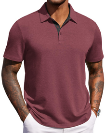 Maxime Men's Polo – Short Sleeve Breathable Polo, Elegant Golf & Casual Style