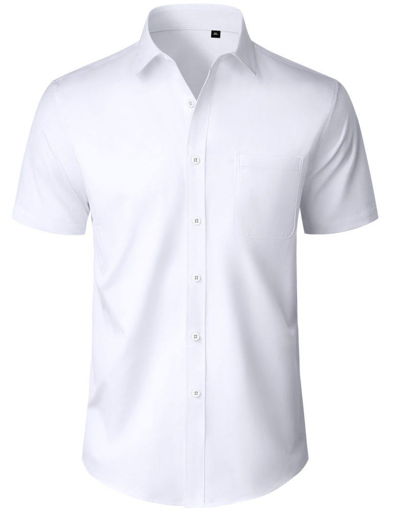 Thomas Men's Shirt – Short Sleeve Wrinkle-Free Shirt, Regular Fit & Pocket