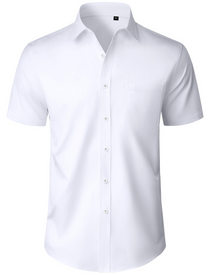 Thomas Men's Shirt – Short Sleeve Wrinkle-Free Shirt, Regular Fit & Pocket