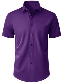 Thomas Men's Shirt – Short Sleeve Wrinkle-Free Shirt, Regular Fit & Pocket