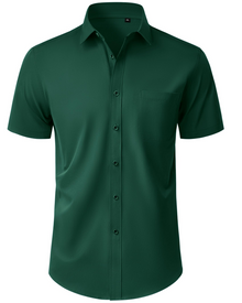 Thomas Men's Shirt – Short Sleeve Wrinkle-Free Shirt, Regular Fit & Pocket