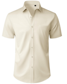 Thomas Men's Shirt – Short Sleeve Wrinkle-Free Shirt, Regular Fit & Pocket