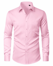 David Men's Shirt – Stretch, Stain-Resistant, Wrinkle-Free, Long-Sleeve Shirt