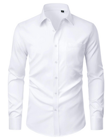 David Men's Shirt – Stretch, Stain-Resistant, Wrinkle-Free, Long-Sleeve Shirt