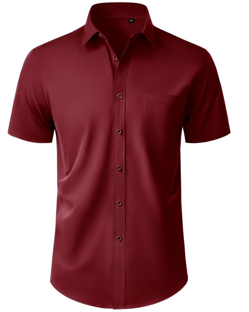 Thomas Men's Shirt – Short Sleeve Wrinkle-Free Shirt, Regular Fit & Pocket