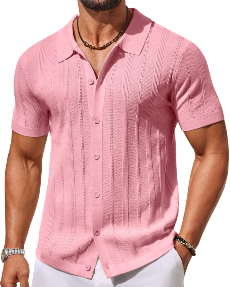 Alex Polo Men’s – Short Sleeve Knit Shirt, Casual & Breathable Summer Style