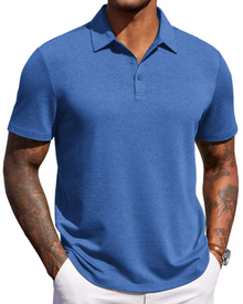 Maxime Men's Polo – Short Sleeve Breathable Polo, Elegant Golf & Casual Style