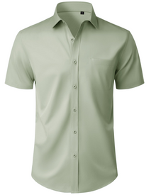 Thomas Men's Shirt – Short Sleeve Wrinkle-Free Shirt, Regular Fit & Pocket