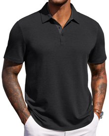 Maxime Men's Polo – Short Sleeve Breathable Polo, Elegant Golf & Casual Style