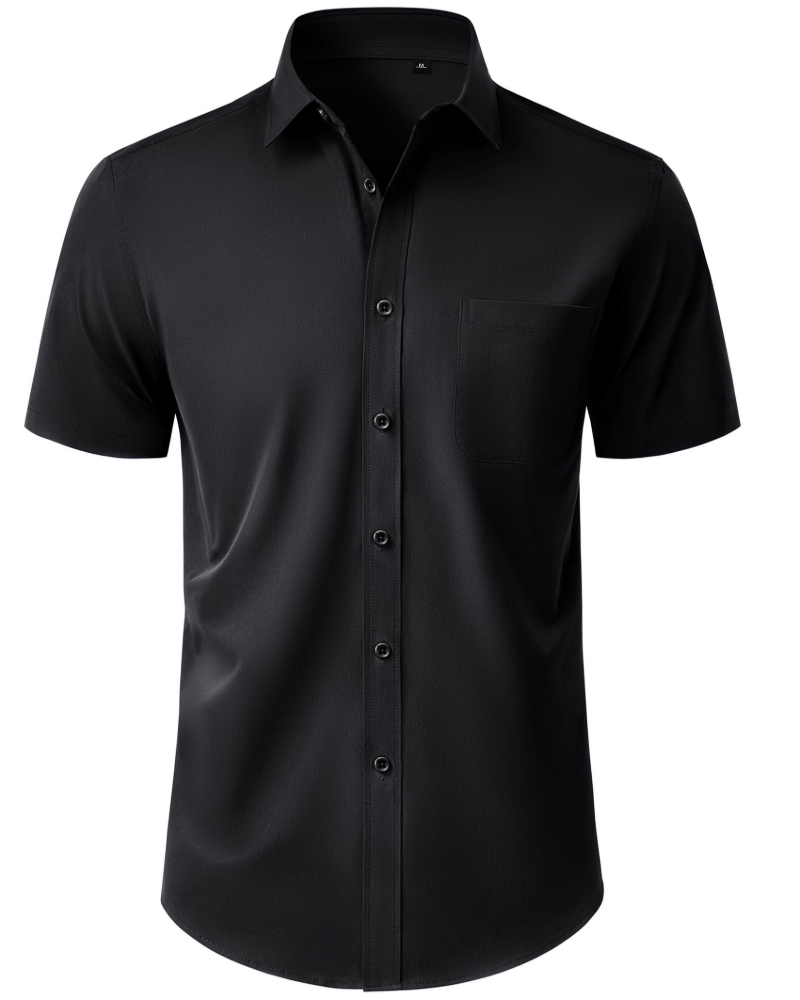 Thomas Men's Shirt – Short Sleeve Wrinkle-Free Shirt, Regular Fit & Pocket