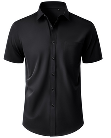 Thomas Men's Shirt – Short Sleeve Wrinkle-Free Shirt, Regular Fit & Pocket