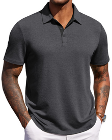 Maxime Men's Polo – Short Sleeve Breathable Polo, Elegant Golf & Casual Style