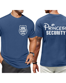 Max Men's T-Shirt – Humorous Princess Security Tee, Casual Stretch Cotton