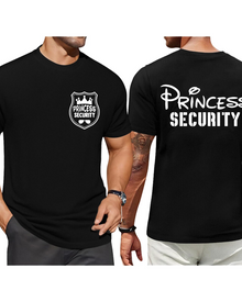 Max Men's T-Shirt – Humorous Princess Security Tee, Casual Stretch Cotton