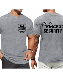 Max Men's T-Shirt – Humorous Princess Security Tee, Casual Stretch Cotton