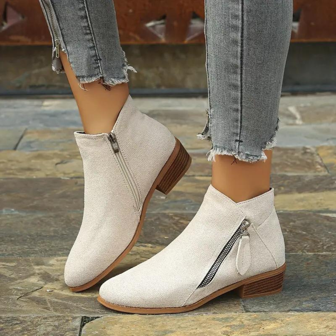 Aura Women's Boots – Elegant & Comfortable Handmade Ankle Boots with Non-Slip Sole
