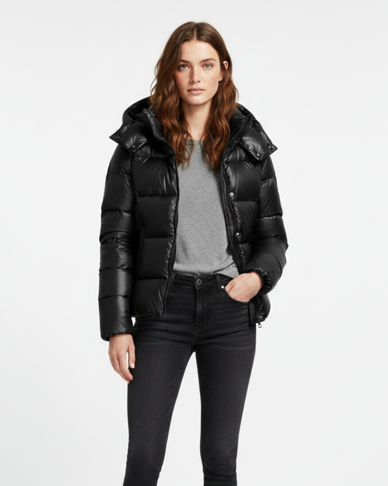 Natalie Women's Hooded Down Jacket – Loose Fit, Puffy Design & Winter Warmth