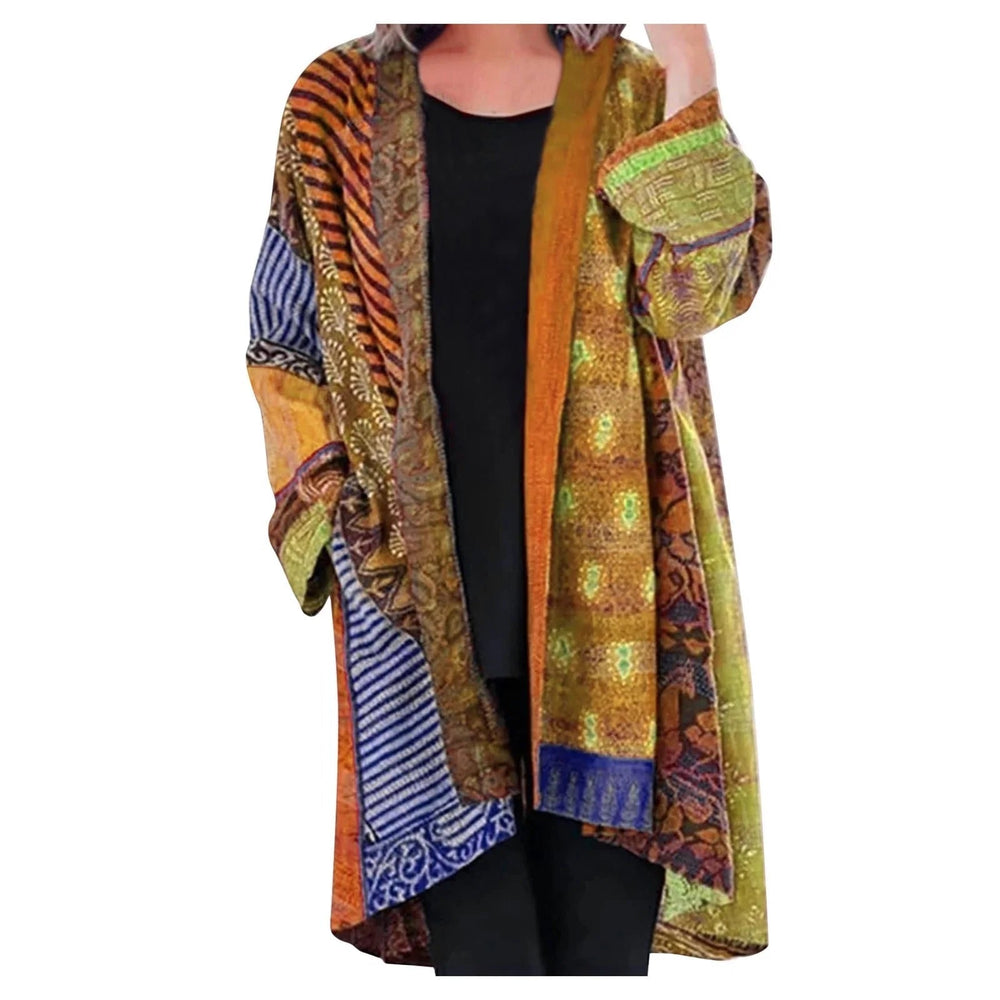 Noeh Pull Patchwork Vintage Woman – Soft and Breathable Knit with Warm Casual Fit
