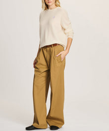 Women's Premium 100% Cashmere Jumper – Round Neck with Embroidery