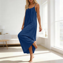 Rowena Maxi Dress for Women – Backless, Adjustable Straps & Fluid A-Line Cut Solid Summer