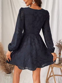 Virelle Cupshe Dress for Women – Floral Lace V-Neck, Long Sleeves & Elegant A-Line Cut