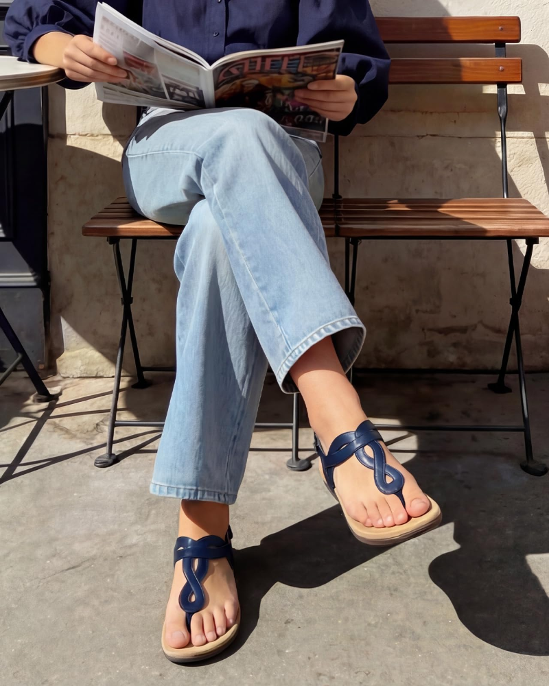 Sienna Women's Sandals – Flip-Flops with Arch Support & Adjustable T-Strap