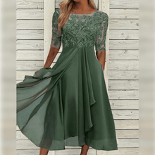 Melisande Elegant Dress Woman – Long Dress in Light Chiffon with Refined Drape