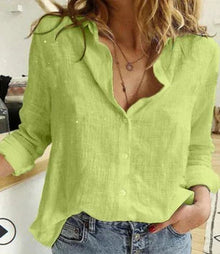 Blouse Woman Bianna Oversize – Loose Casual Fit with V-Neck for Work or Daily Use