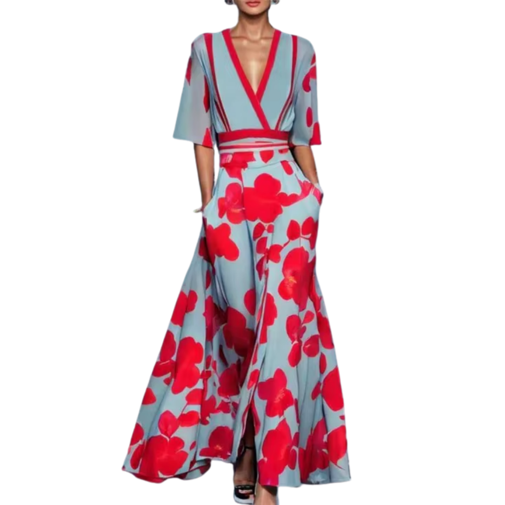 Spring Dress Women Noelle – Feminine Elegance with Floral Pattern & Lightweight Fabric