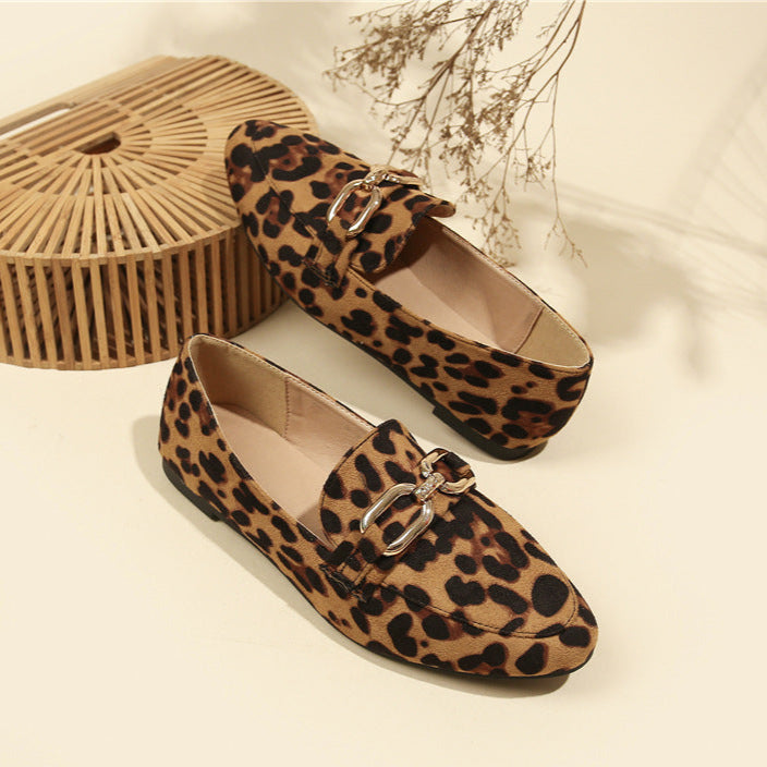 Noelle Moccasins Women – Elegant Leopard Shoes with Comfortable Sole & Versatile Style