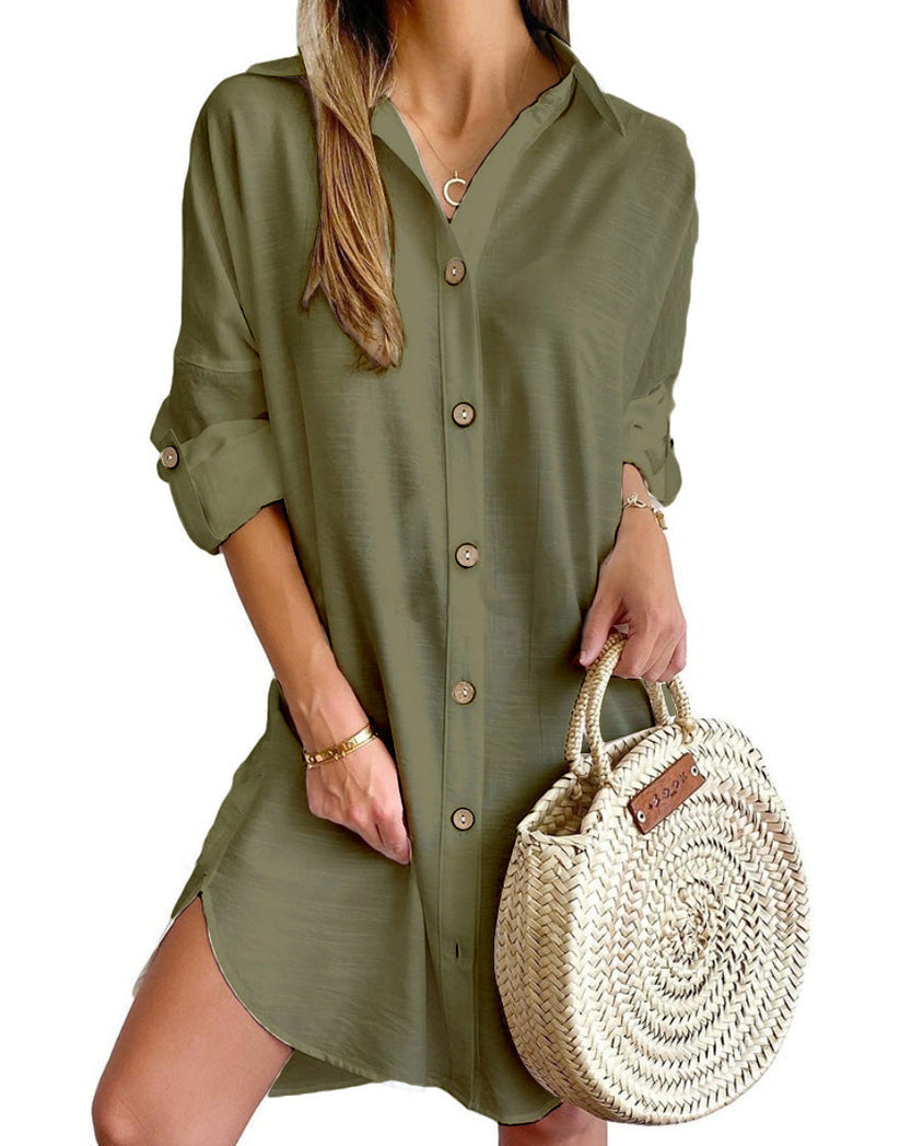Nova Dress Shirt Woman – Lightweight Summer Dress with Casual Elegance and Loose Fit