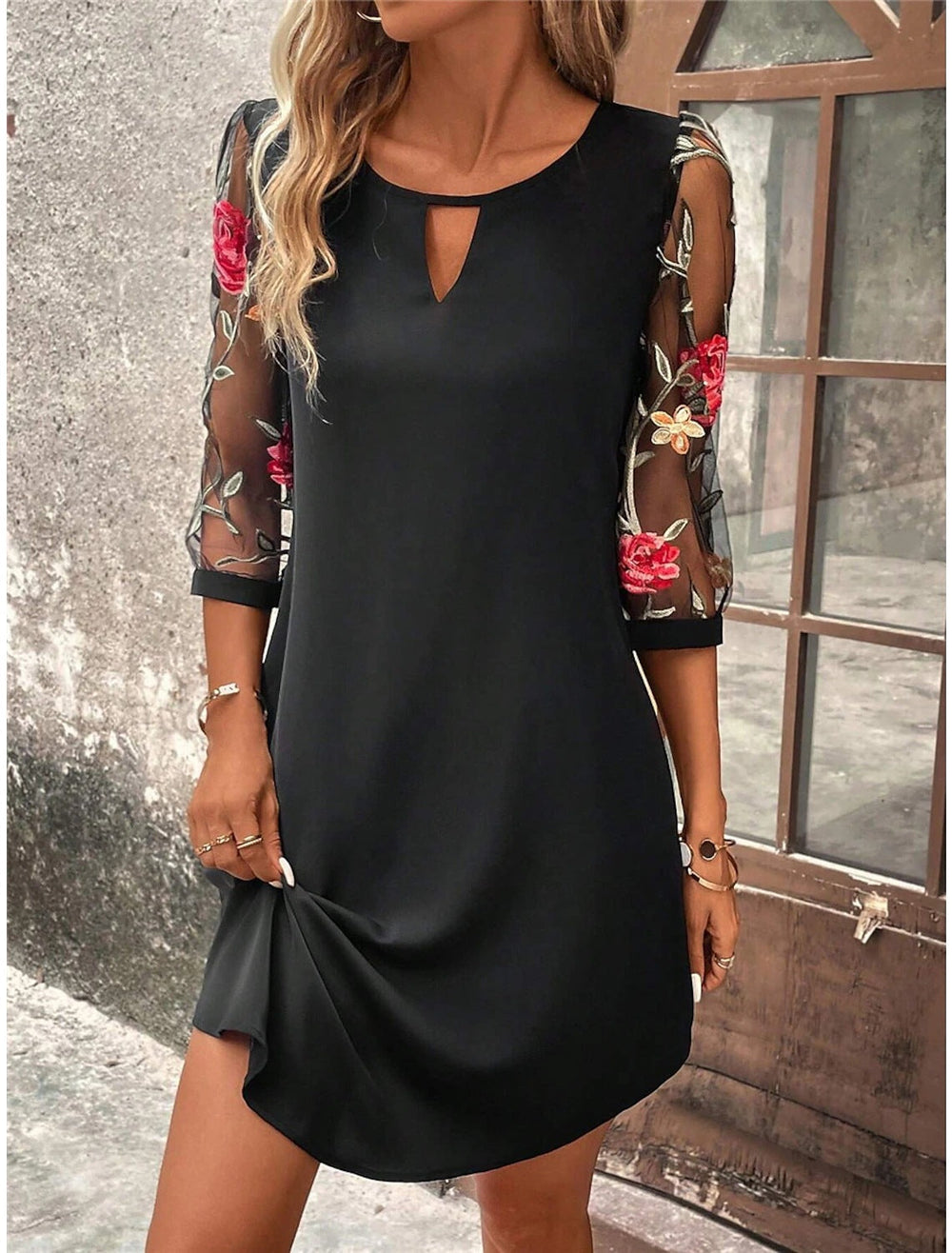 Katherine Evening Dress Woman – Long Airy Dress with Fitted Cut & High-End Fabric
