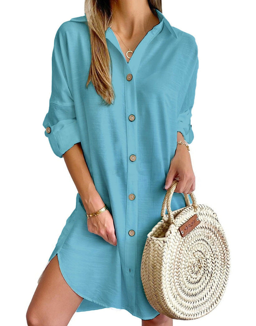 Nova Dress Shirt Woman – Lightweight Summer Dress with Casual Elegance and Loose Fit