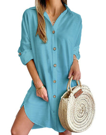 Nova Dress Shirt Woman – Lightweight Summer Dress with Casual Elegance and Loose Fit