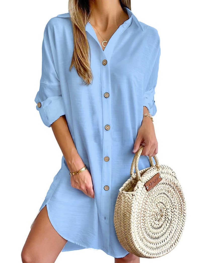 Nova Dress Shirt Woman – Lightweight Summer Dress with Casual Elegance and Loose Fit
